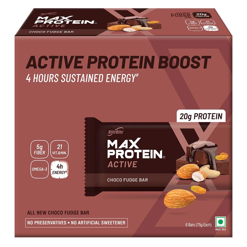 RiteBite Max Protein Active Choco Fudge Bars Image