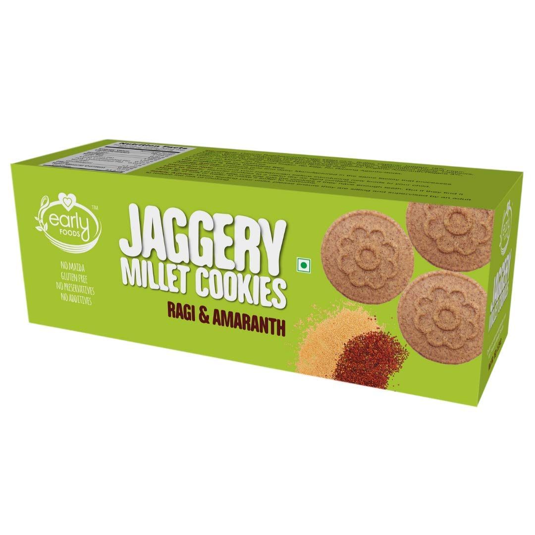 Early Foods Ragi Amaranth Jaggery Cookies Image