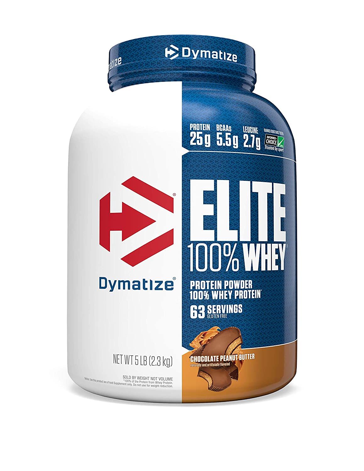 Dymatize Nutrition Dymatize Elite Whey Protein Supplement Powder Chocolate Peanut Butter Image