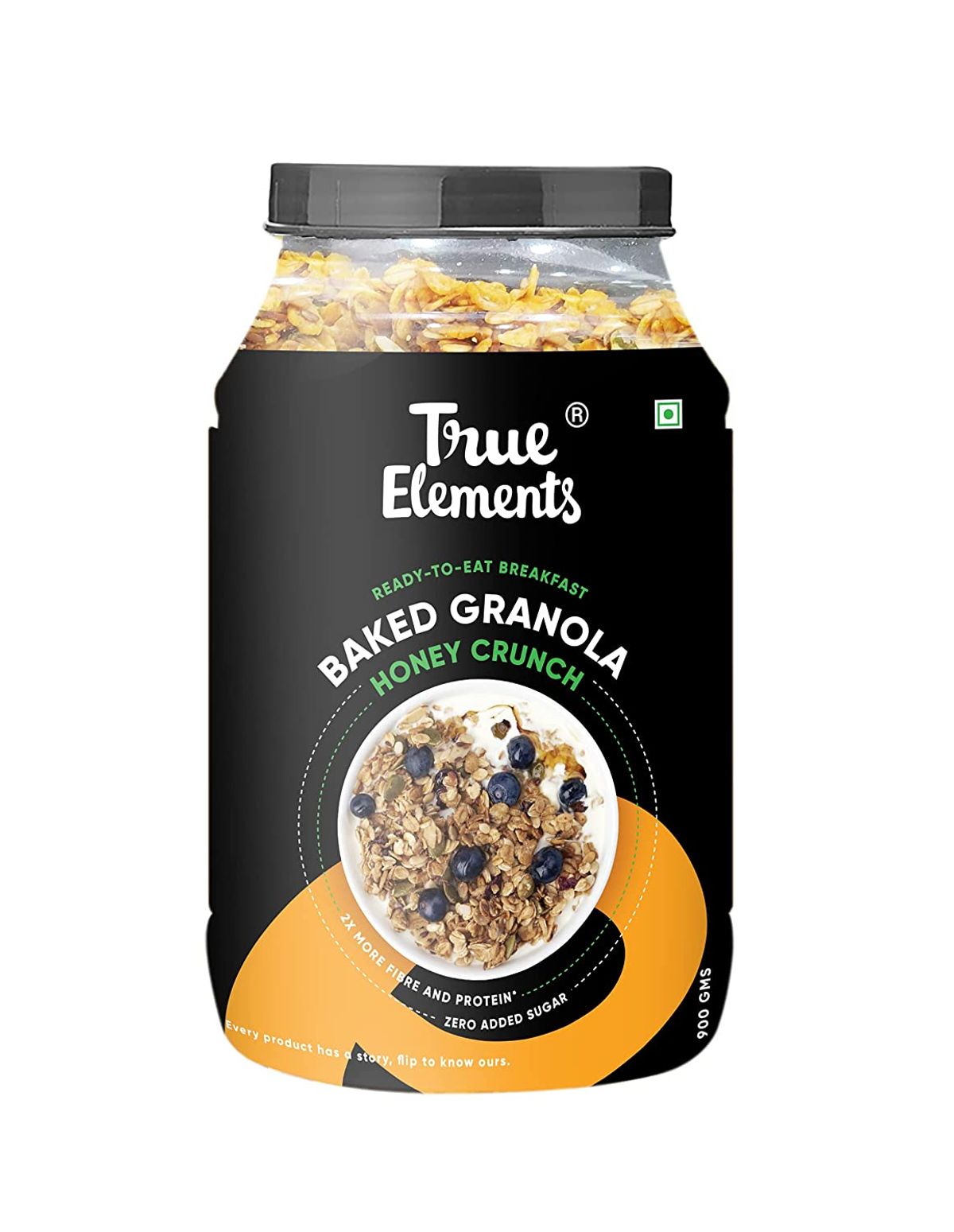 True Elements Baked Granola With Almonds And Cranberries Honey Granola Image