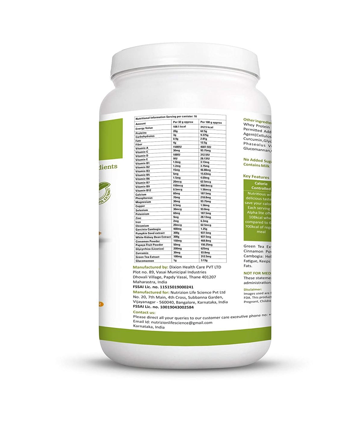 Alpha Lite Meal Replacement Protein Powder Mango Image