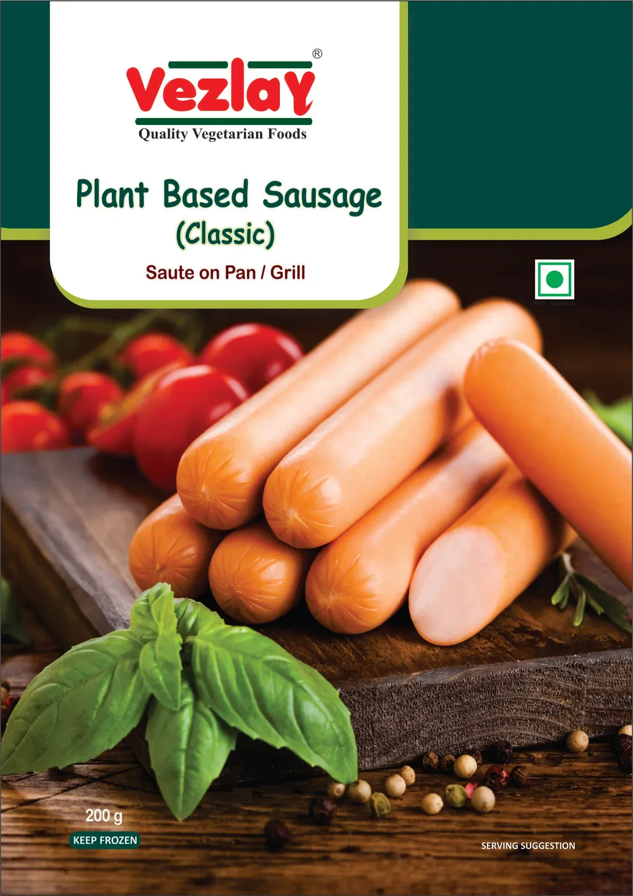 Vezlay Plant Based Sausages Classic Image