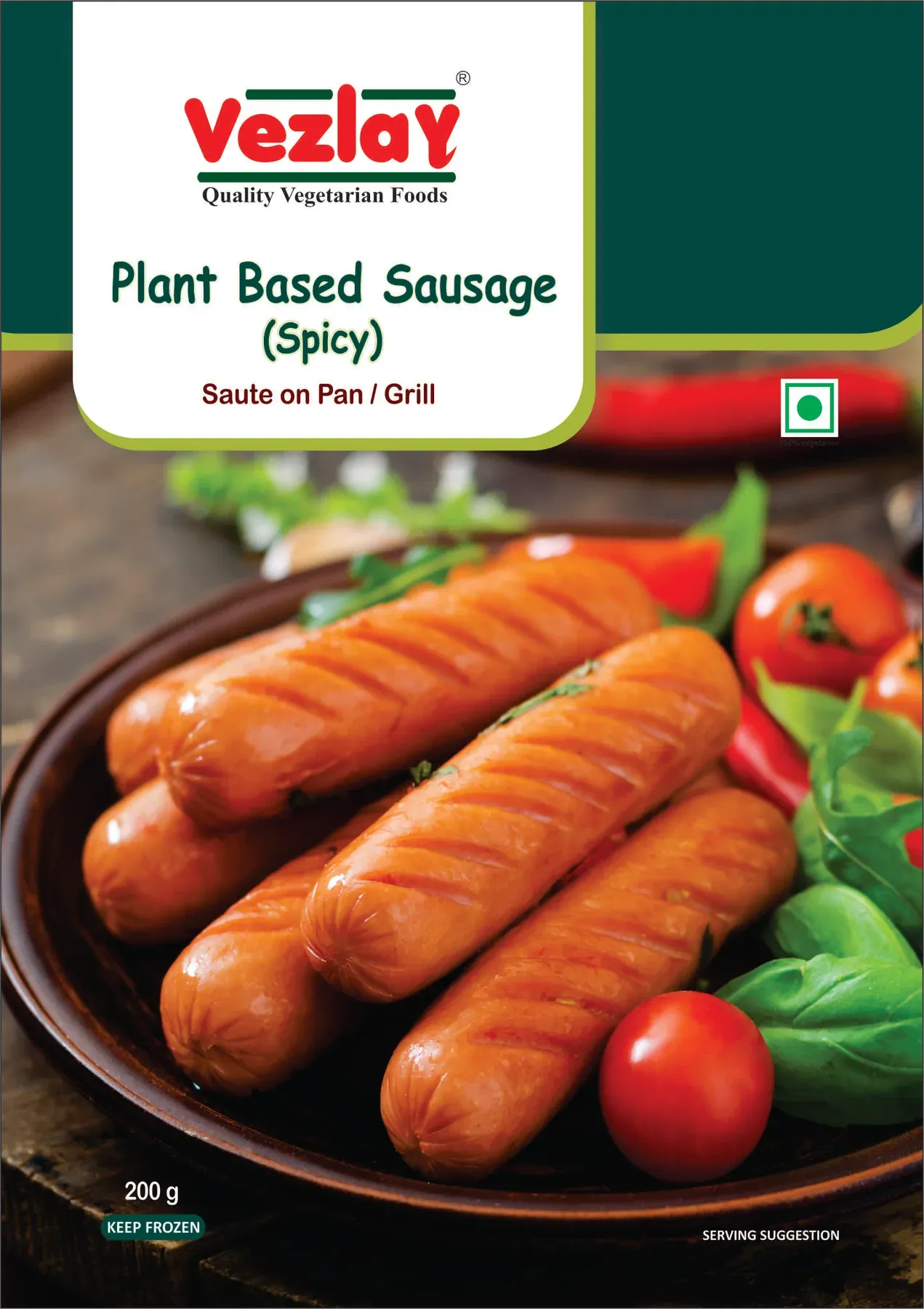 Vezlay Plant Based Sausages Spicy Image