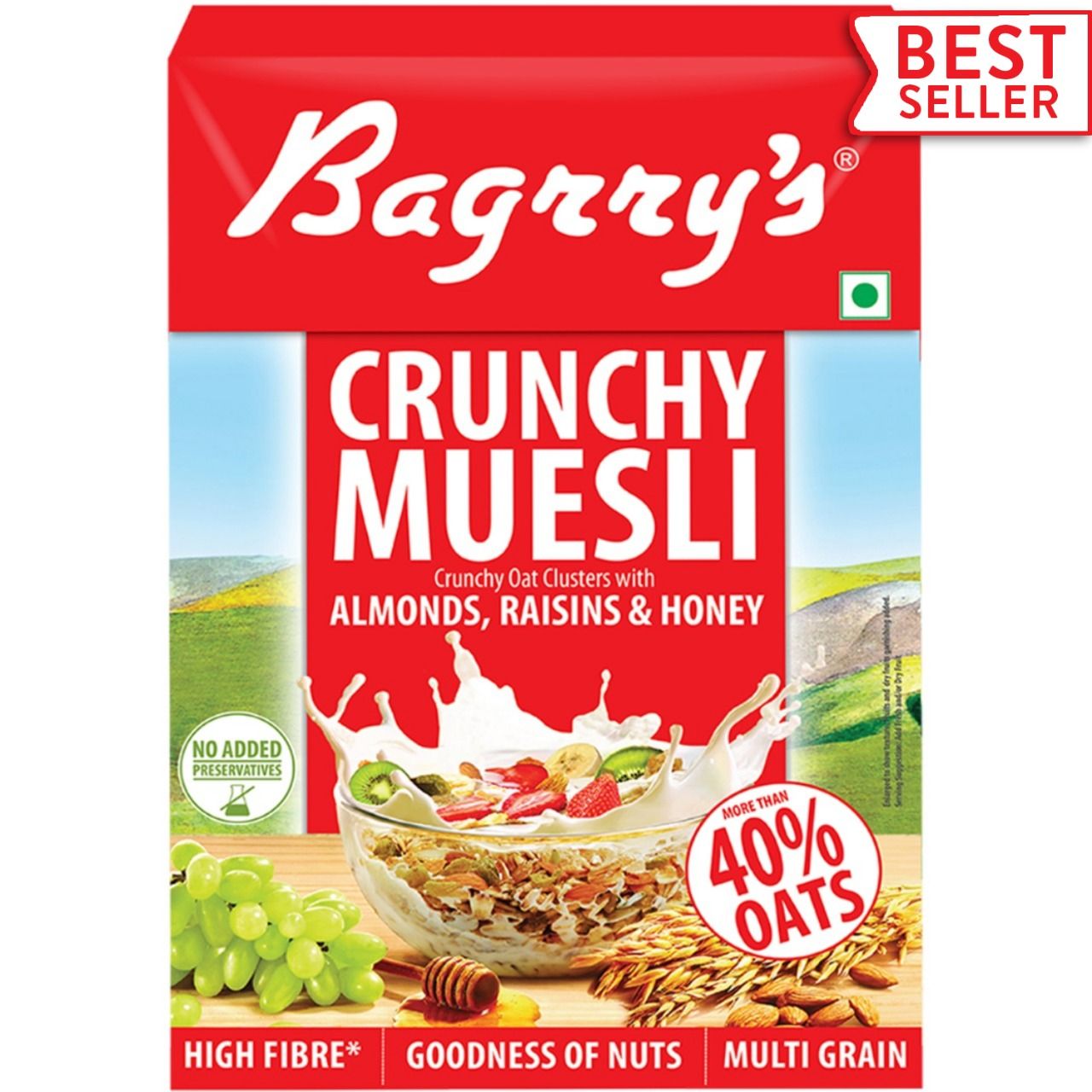 Bagrry's Crunchy Muesli With Almonds, Raisins And Honey Image