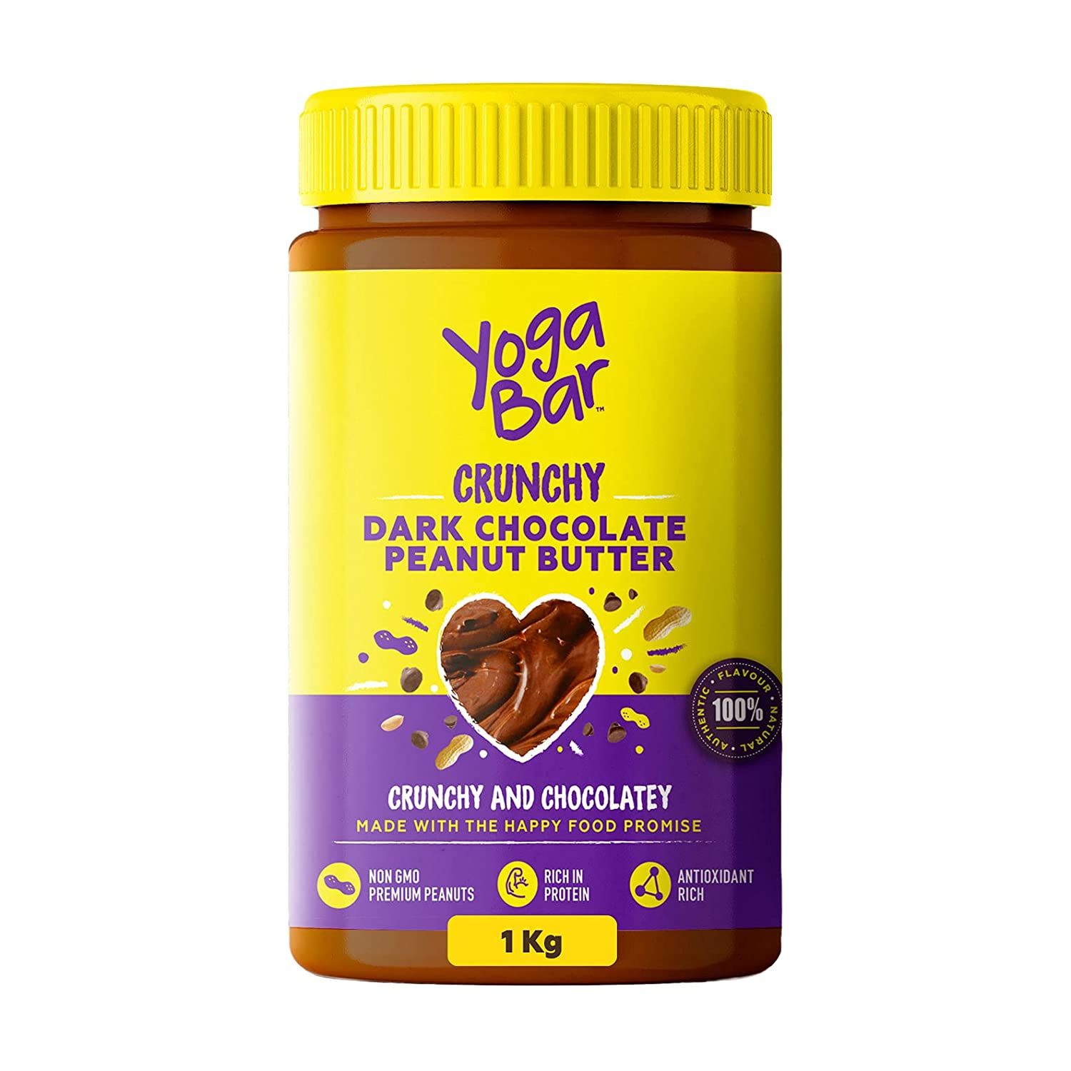 Yogabar Dark Chocolate Peanut Butter Crunchy Image