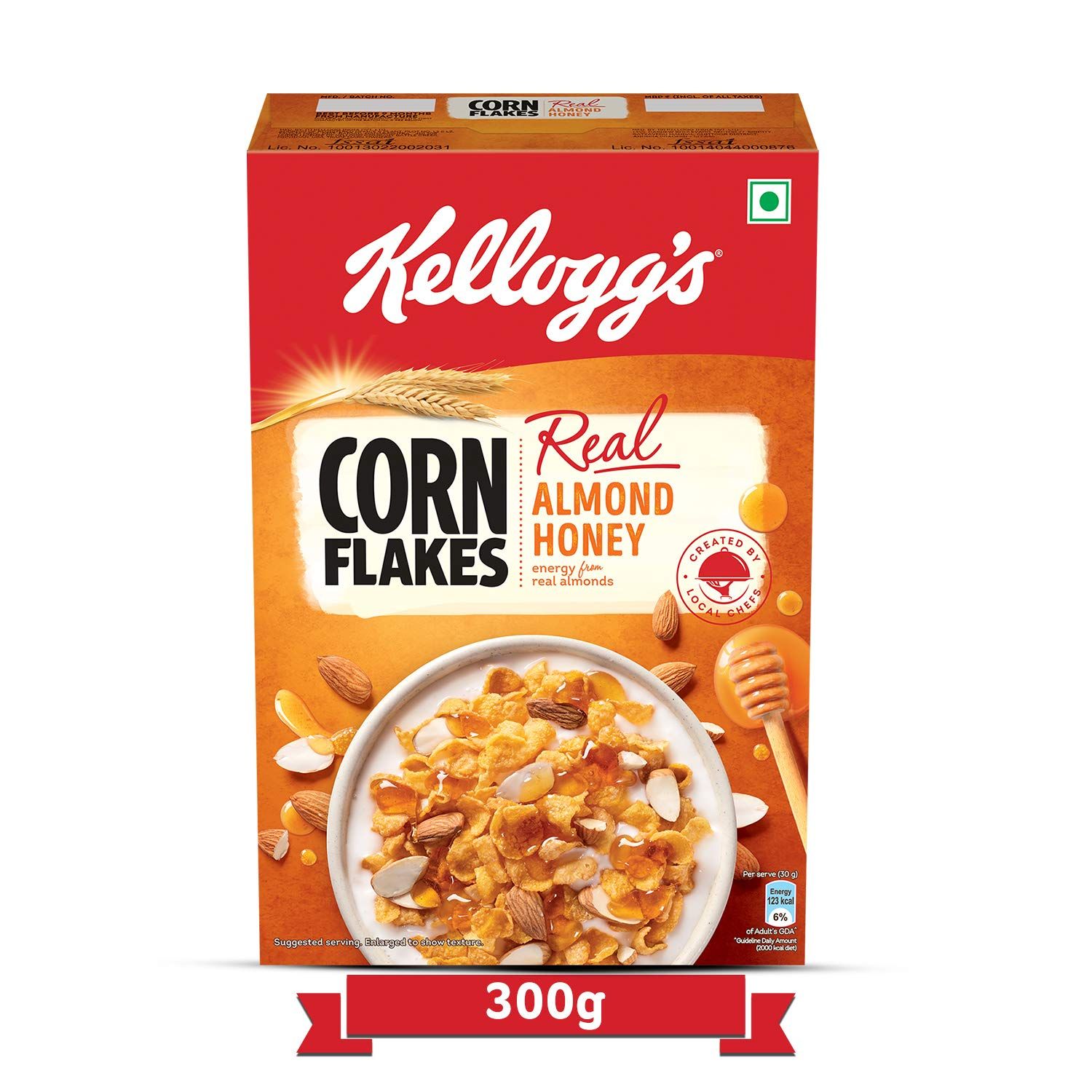 Kellogg's Corn Flakes Real Almond Honey Image