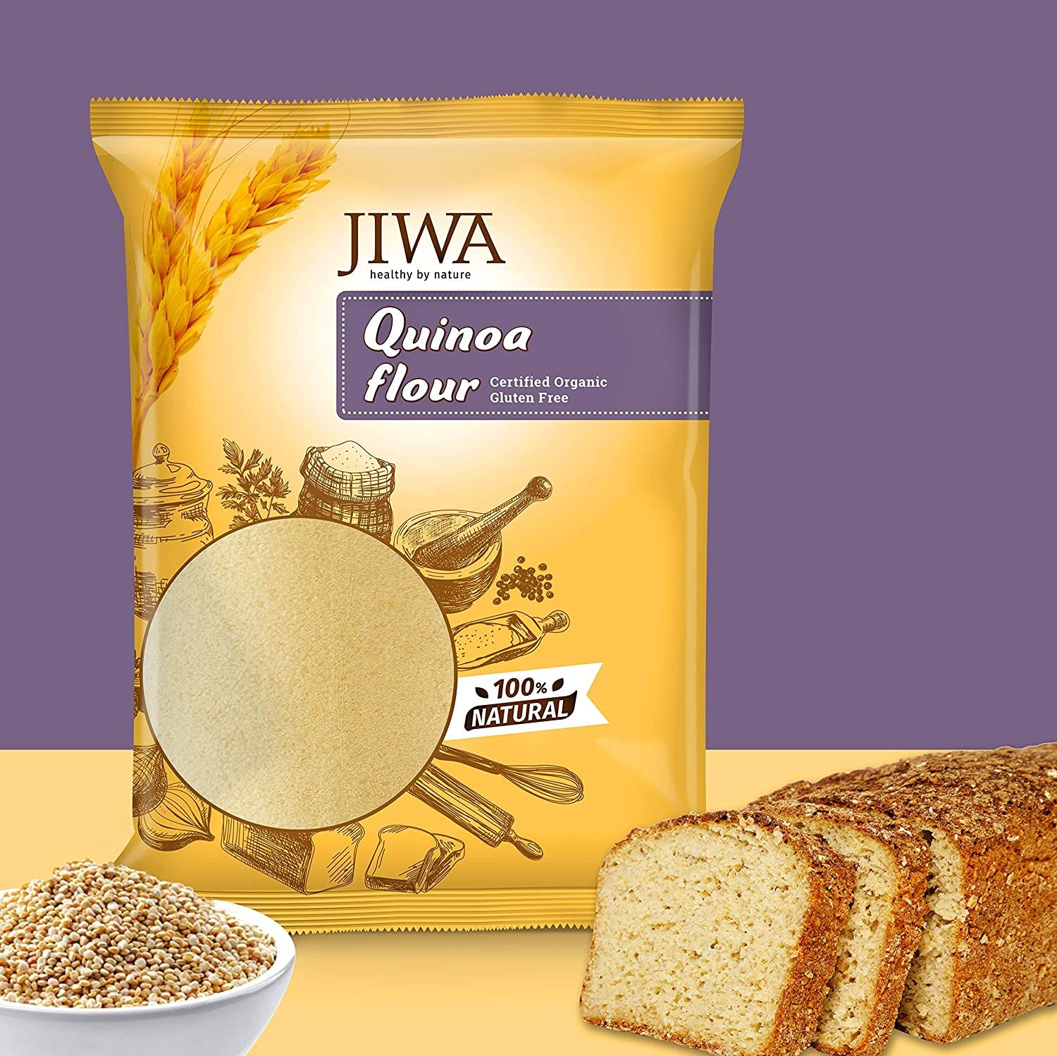 Jiwa Healthy By Nature Organic Quinoa Flour Image