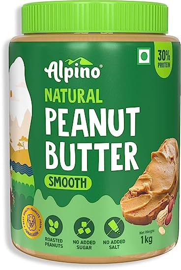 Alpino Natural Peanut Butter Smooth Unsweetened Image