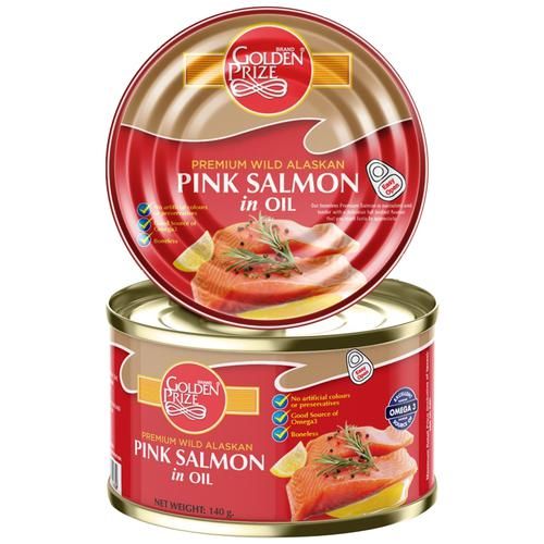Golden Prize Pink Salmon In Oil Image