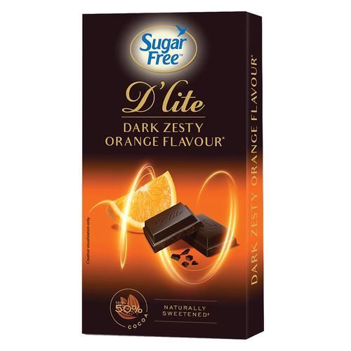 Sugar Free Dlite Zesty Orange Dark Chocolate Image
