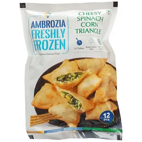 Ambrozia Freshly Frozen Cheesy Spinach Corn Triangle  Image