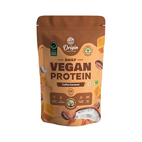Origin Nutrition Daily Vegan Plant Protein Powder Coffee Caramel Image