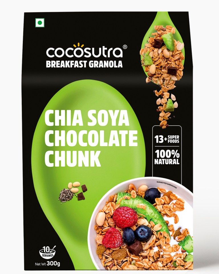 Cocosutra Chia Soya Chocolate Chunk Breakfast Granola Image
