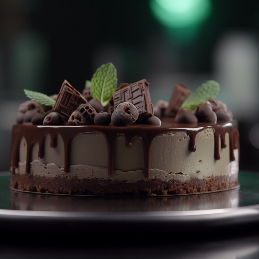 Minty Chocolate Mousse Cake