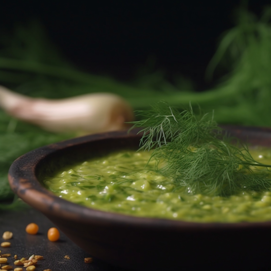 Spring Onion And Dill Dal
