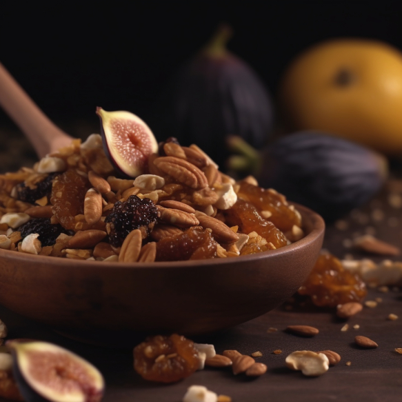 Walnut and Flax Seed Trail Mix with Figs & Honey
