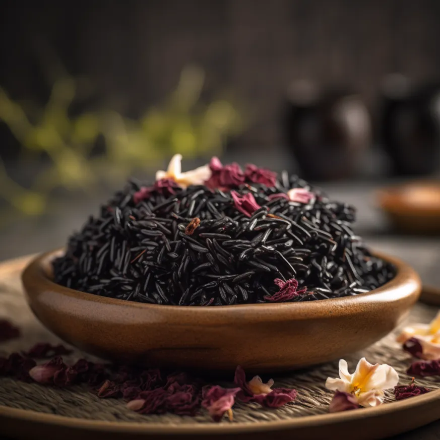 Black Rice With Dried Neem Flower