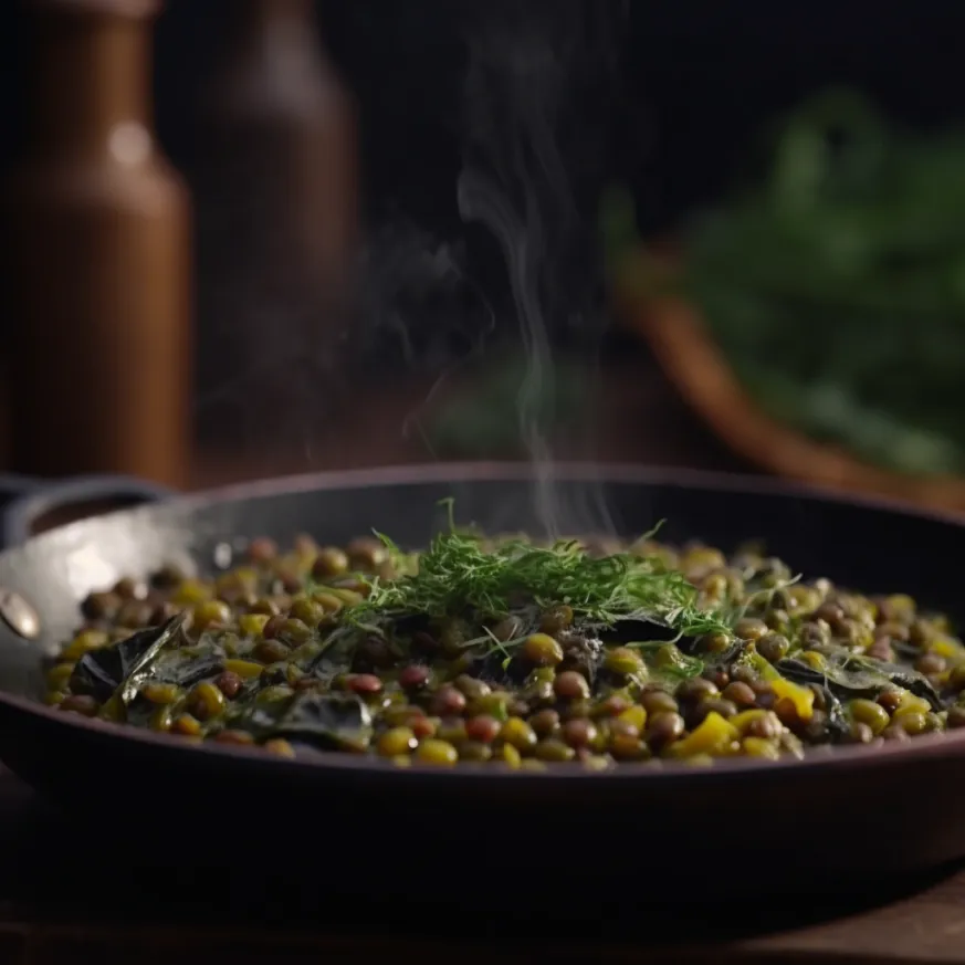 Stir-Fried Dill Greens With Moong Dal