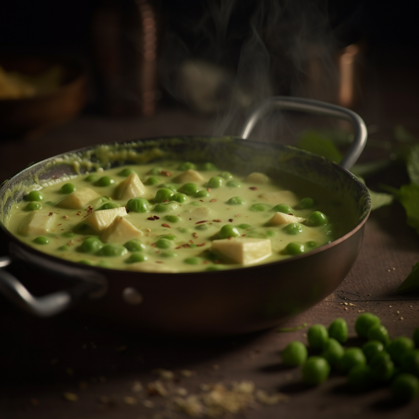 Creamy Green Peas and Paneer Curry