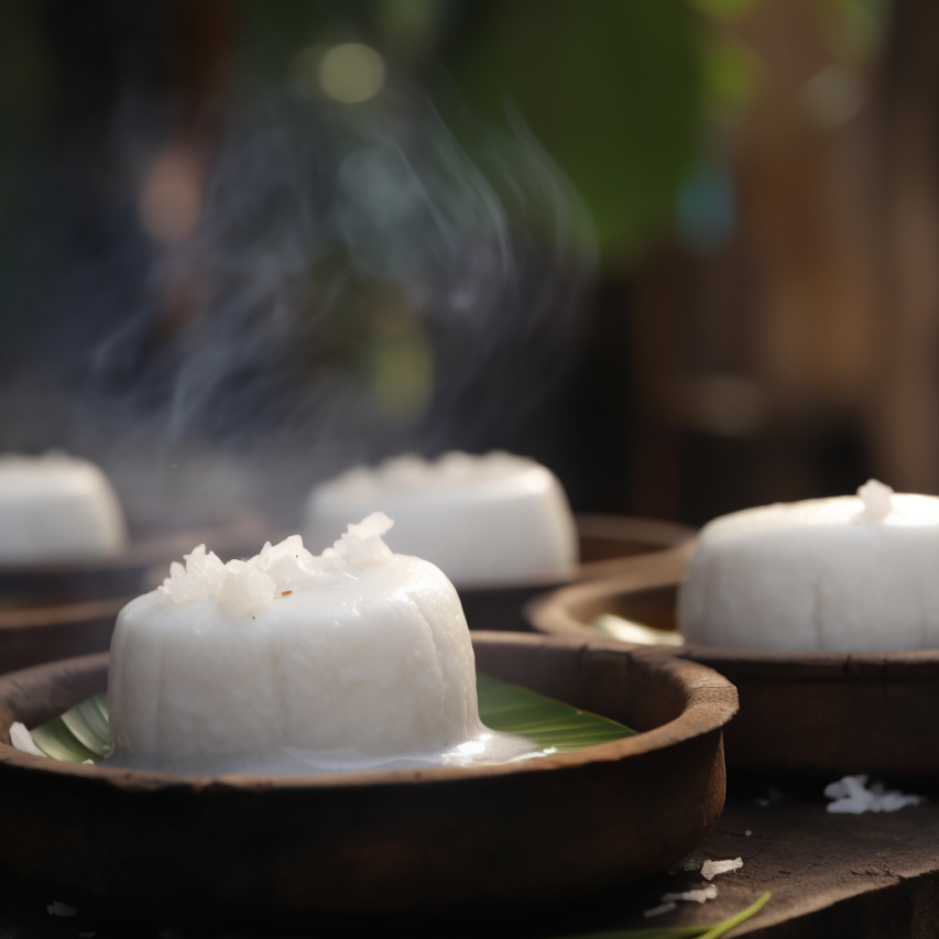 Goan Style Sana (Steamed Rice Cakes)